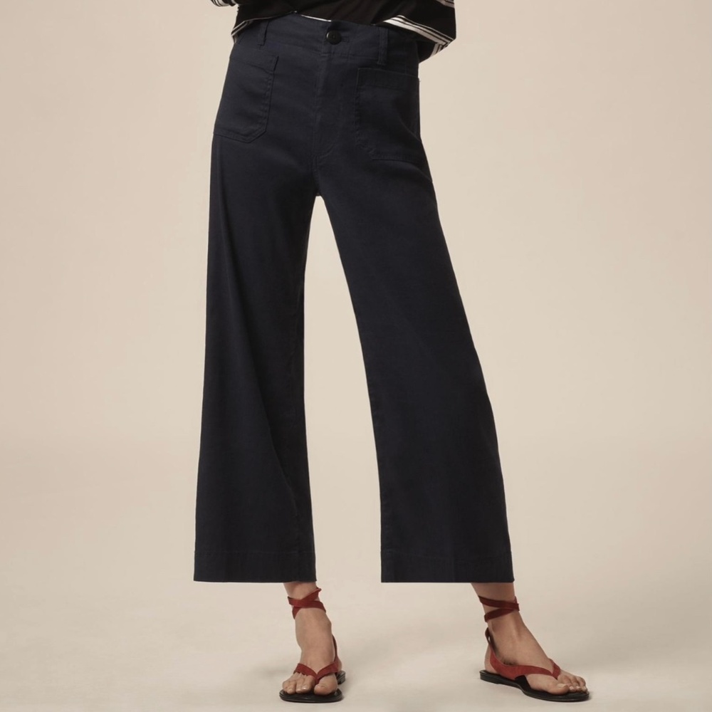 Anthropologie The Colette Cropped Wide-Leg Pants by Maeve: Linen Edition